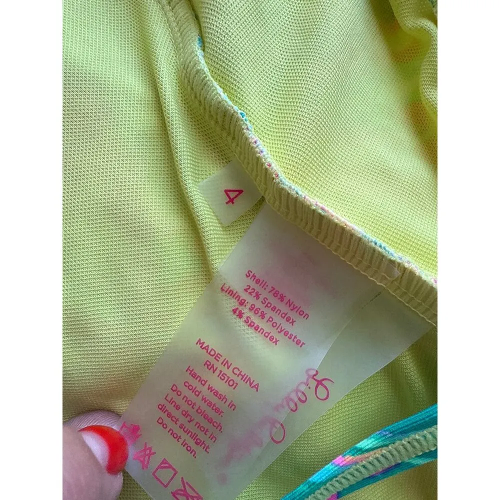 Lilly Pulitzer Azalea Multi-Color Shady Lady One Piece Swimsuit Size 4 - Image 5