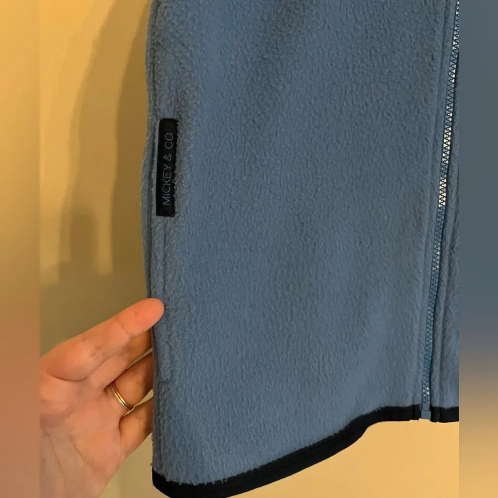 Vintage Y2K Mickey & Co Mickey Gear Blue Fleece Zip Vest Small Disney Outerwear - Image 3