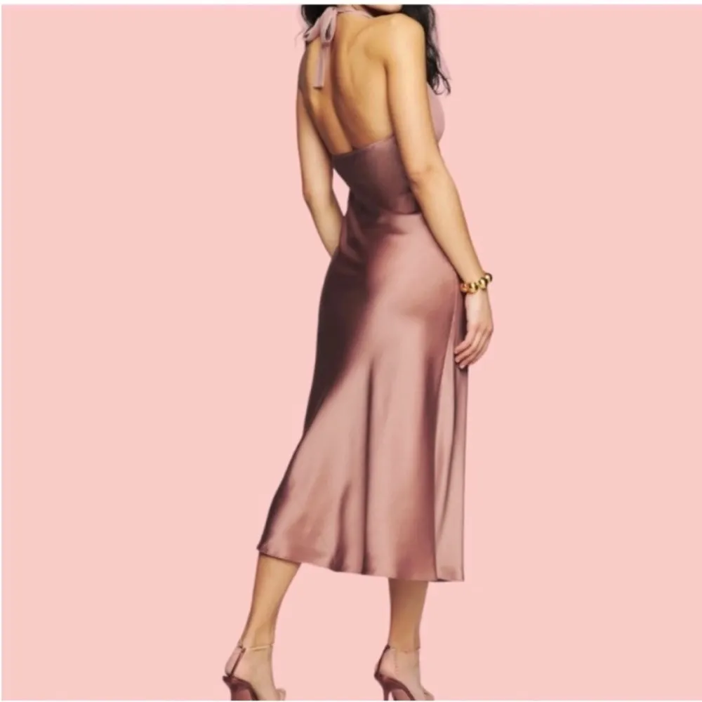 Reformation silk midi halter dress - Image 10