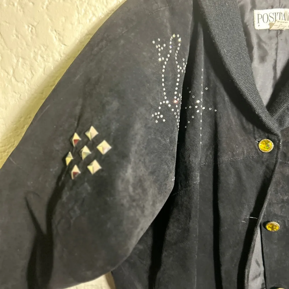 Vintage‎ Positano pelle Italian genuine leather black jacket women’s size small - Image 11