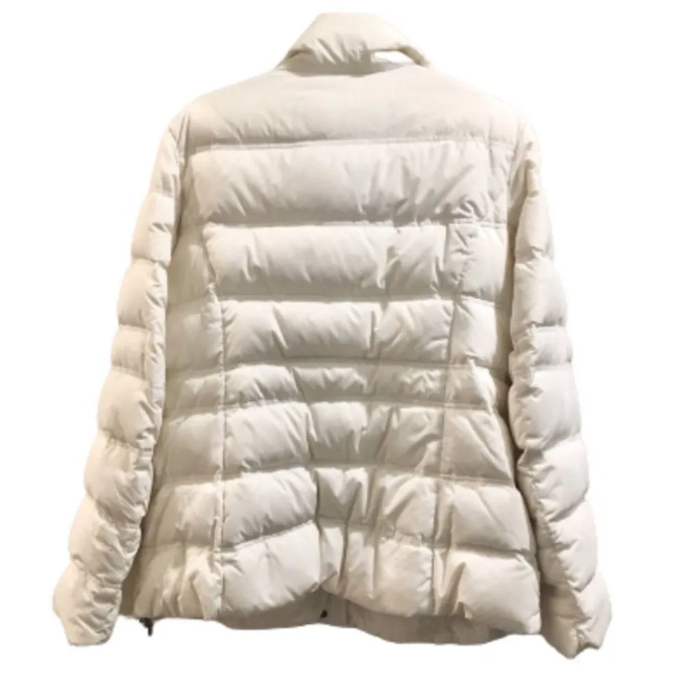 LANDS END Ivory Winter White Quilted Puffer Cold Weather Jacket Size LRG Size L - Image 2