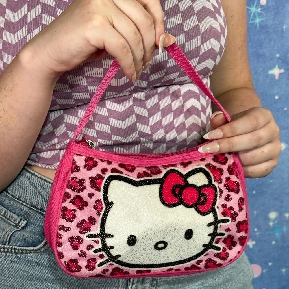 Sanrio Hello Kitty 2014 pink leopard print mini bag purse FAB Starpoint - Image 15