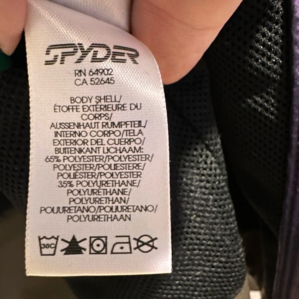 Spyder olive purple Widow hooded windbreaker jacket - Image 8