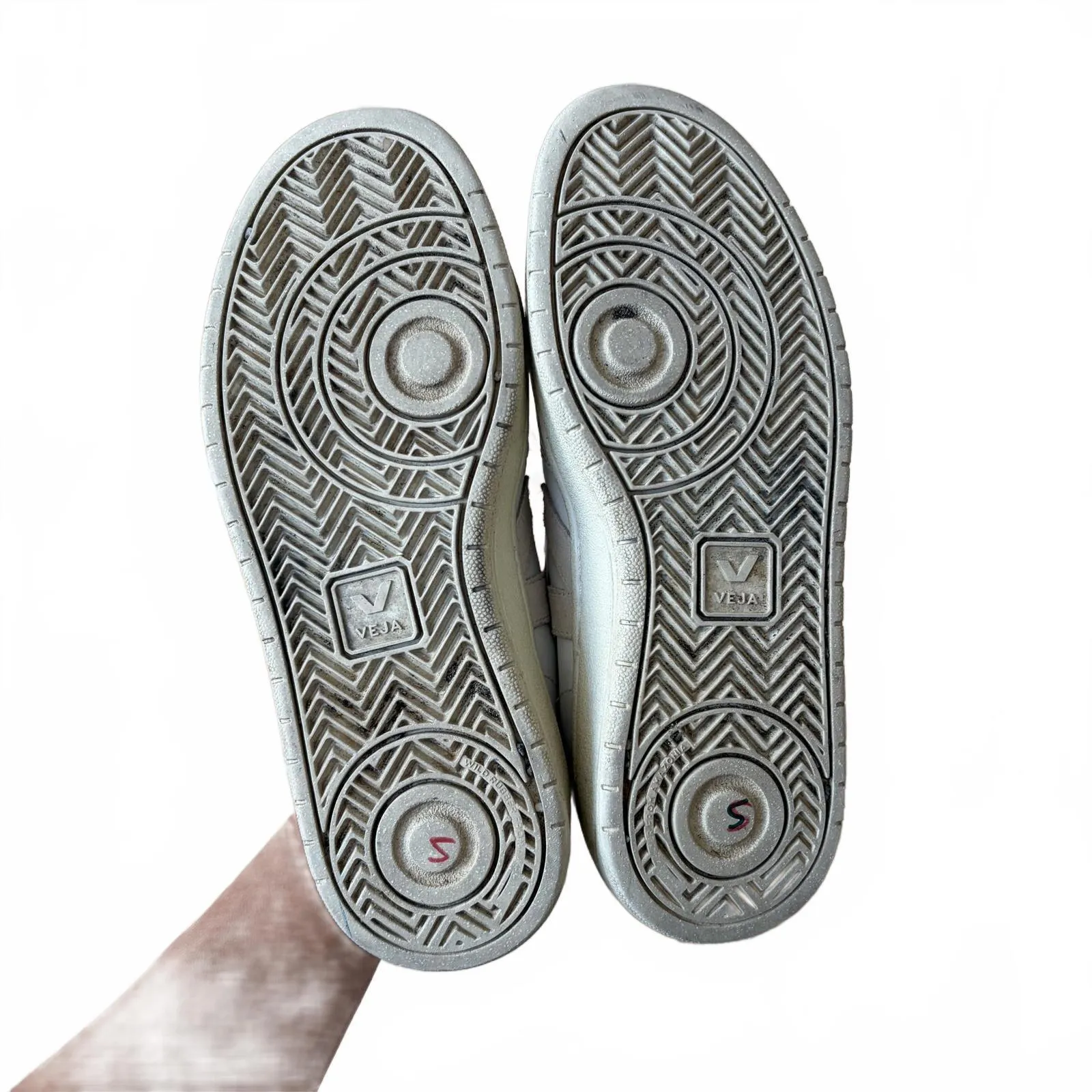 Veja Recife V-Lock Sneakers Shoes Leather Low Top White Sable Women’s Size 7 - Image 5