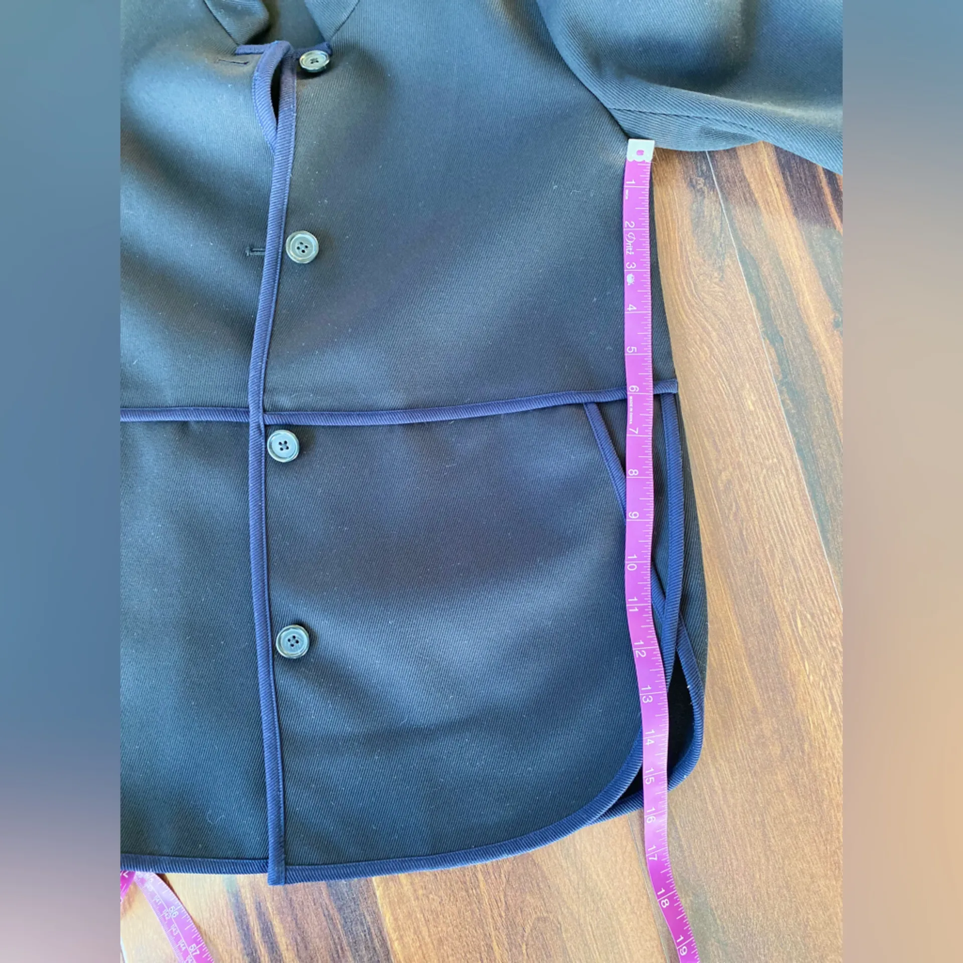 4/$20 J. Crew Twill Ribbed Heavyweight Blazer Jacket Mandarin Collar Round Hem - Image 11