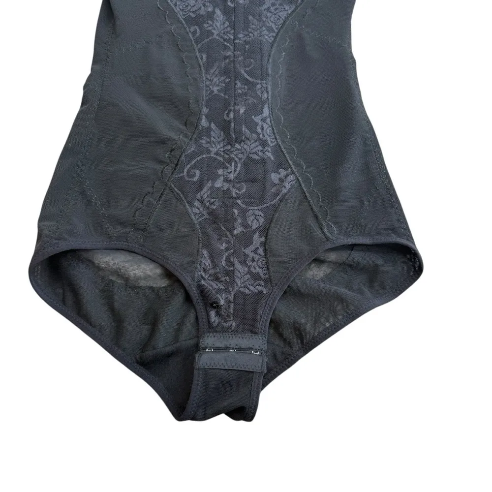 Kathy Ireland Women’s Size M Mesh Lace Shapewear Bodysuit Black Slimming Evening - Image 4