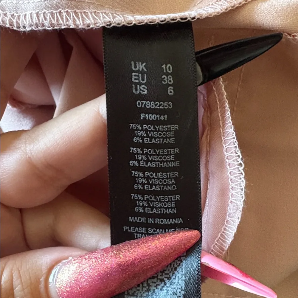 ASOS Pink Wide Leg Trouser Pants Size 6 - Image 6