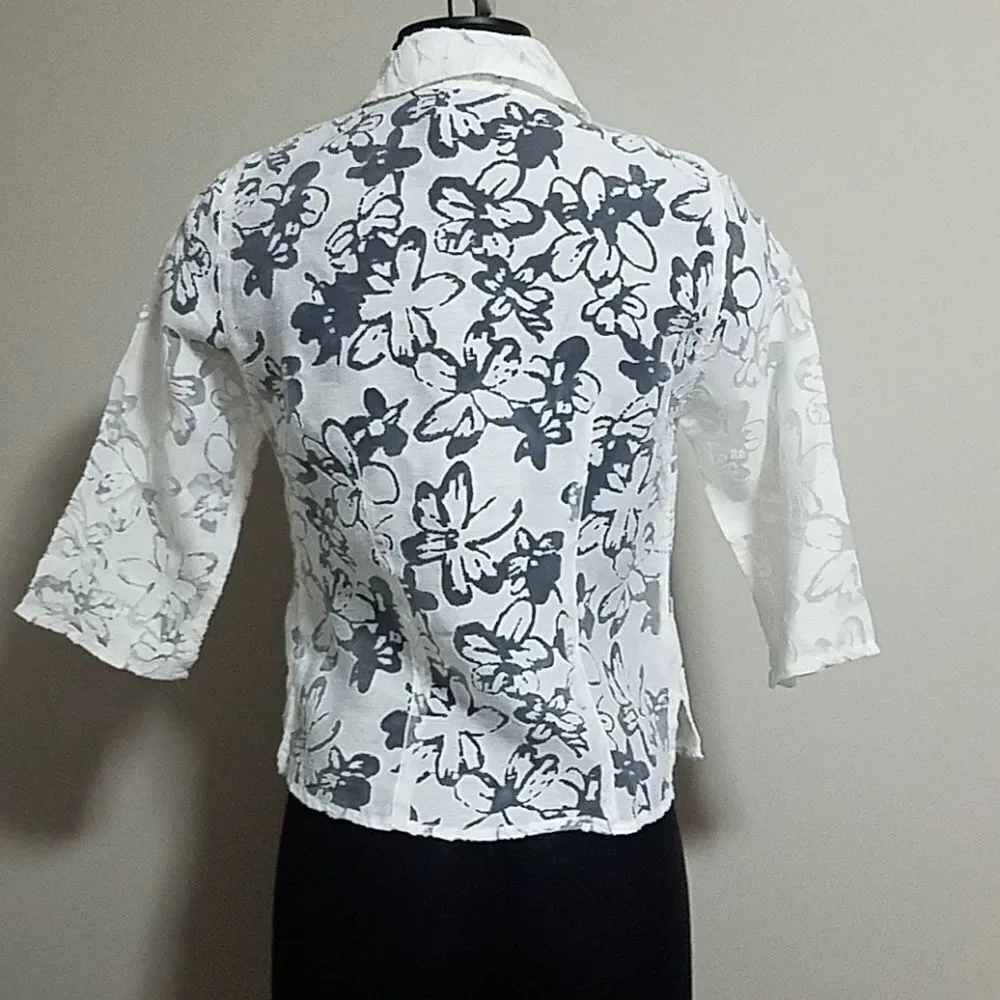 Cut Loose White Half Sleeve Jacket (Extra - Image 3