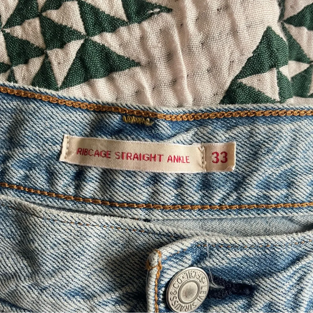 Levi's Levi’s Ribcage Straight Ankle Jeans Middle Road - Image 6