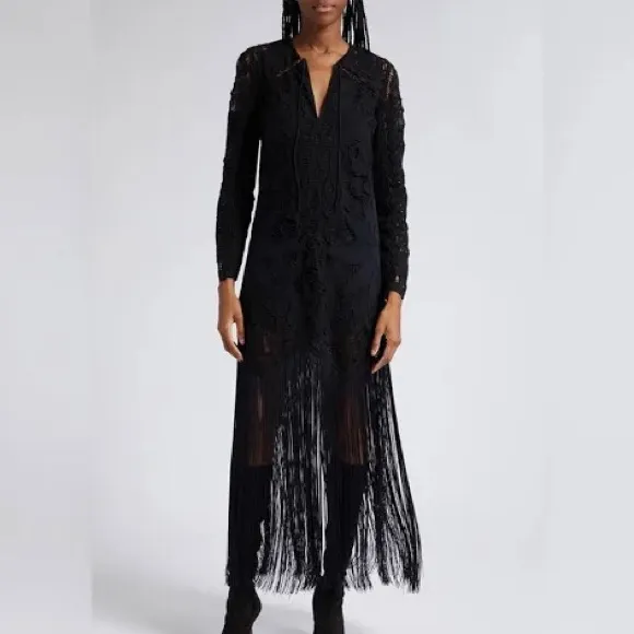 SEA New York Liesel Embroidered Fringe‎ Dress - Image 2