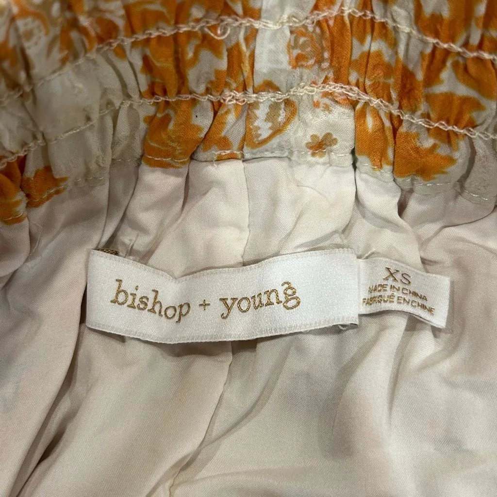 Bishop + Young Splendor Flare Skirt XS Boho Floral Elastic Waist NWT - Image 3