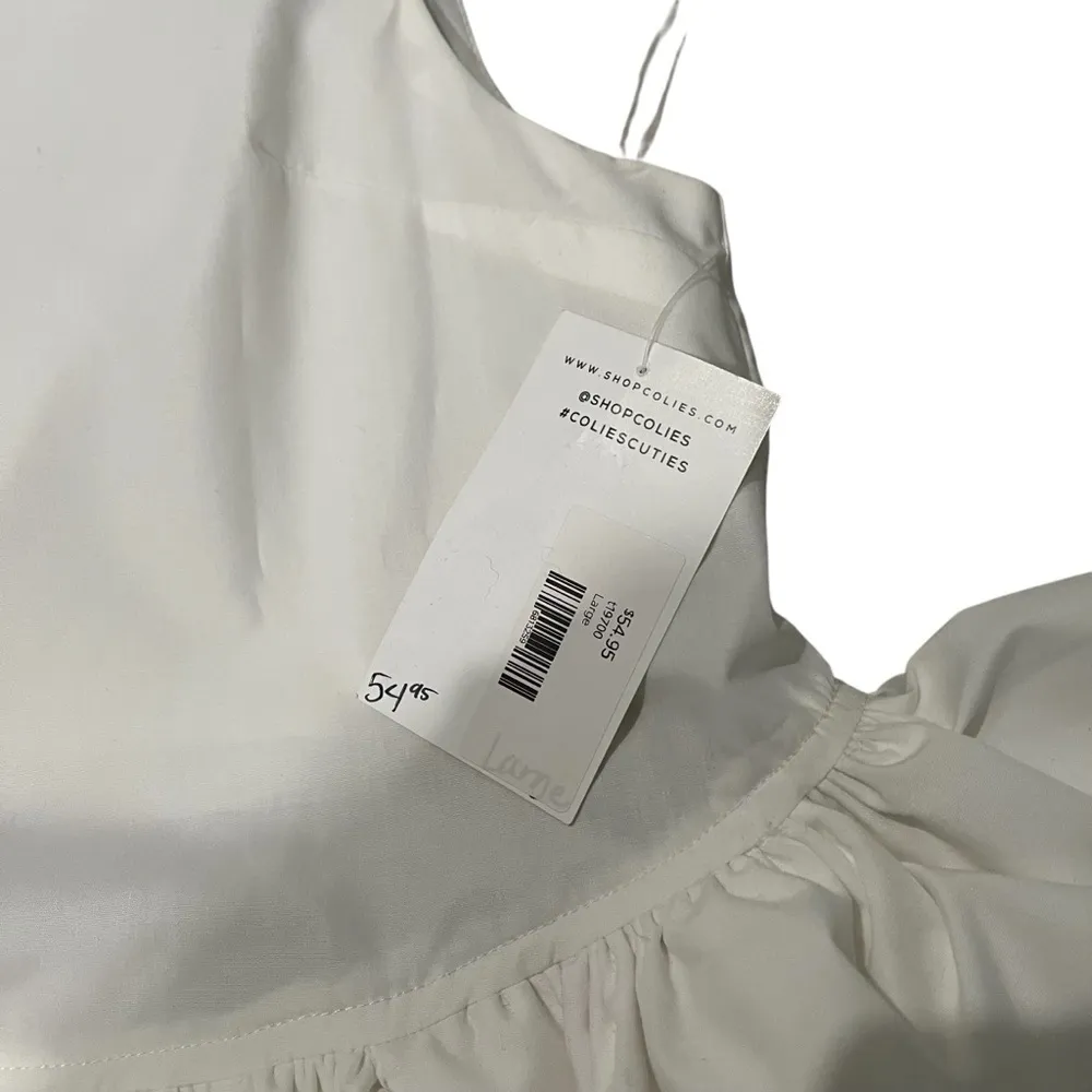 NWT,  Entro Sleeveless Ruffle Hem Crop Top, Sz L - Image 12