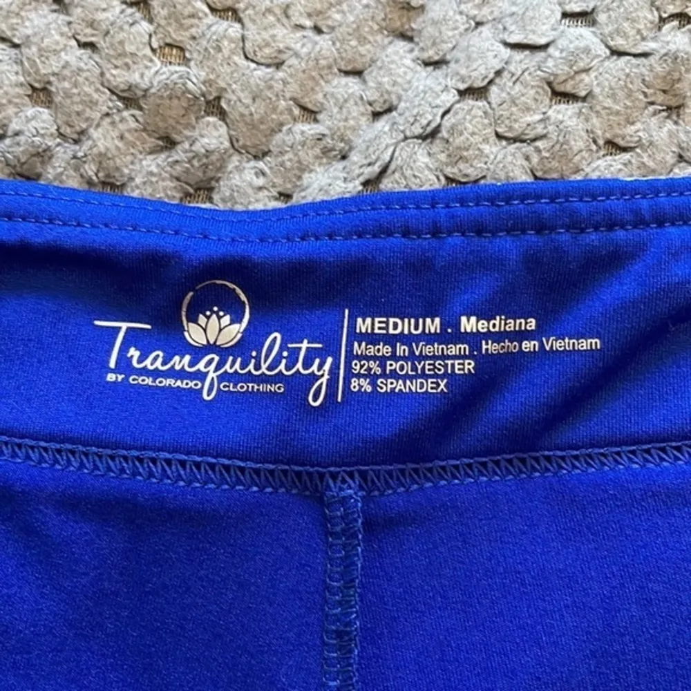 Tranquility by Colorago Clothing Blue White Pink Floral Skort Size Med EUC #4133 - Image 2