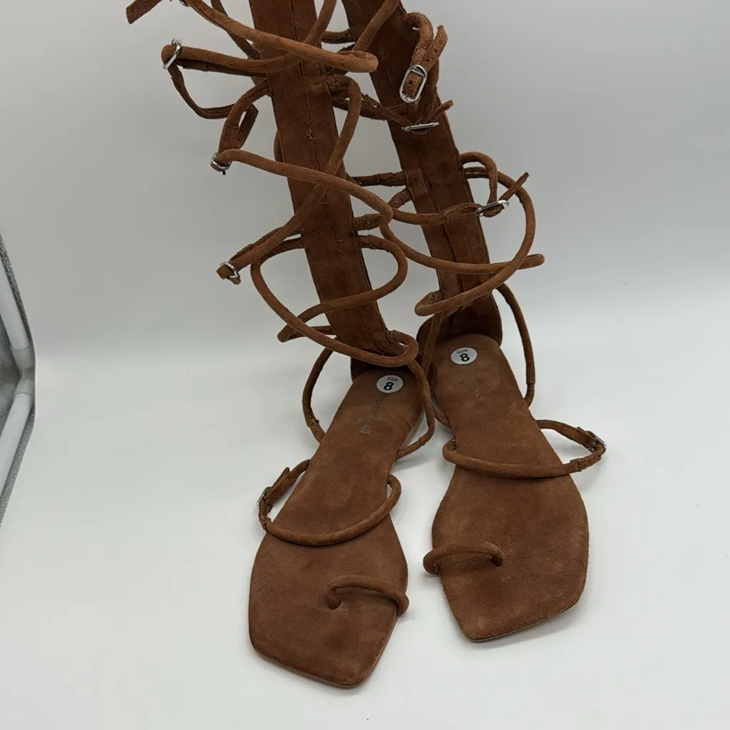 Jeffrey Campbell Brown Suede Gladiator Sandals. - Image 2