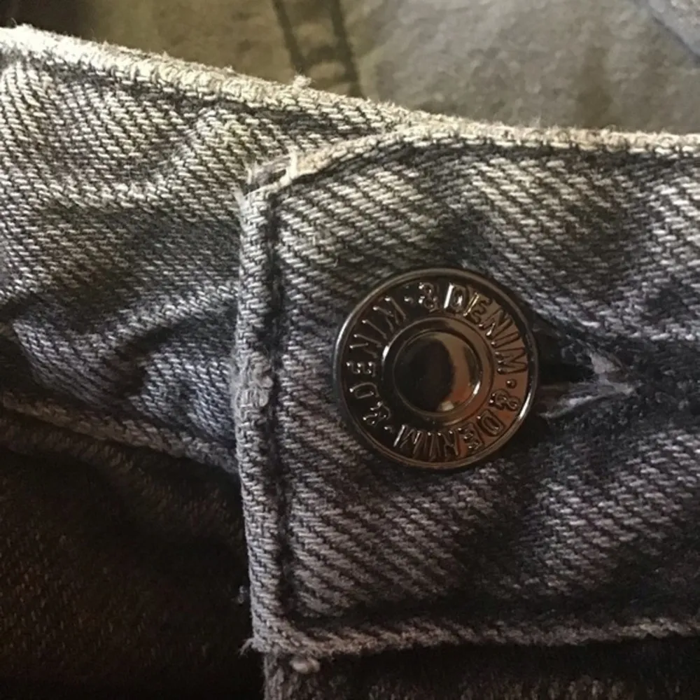 Faded black high waist rhinestone mom jeans - Image 3