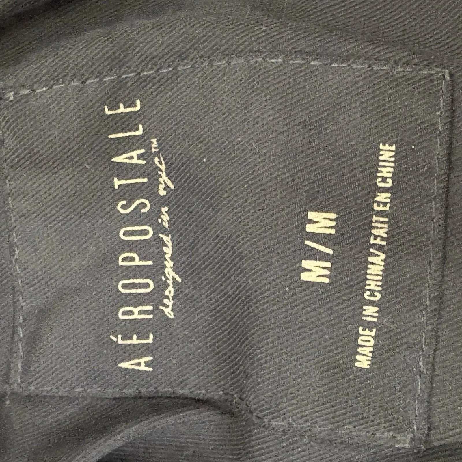 Women’s Aeropostale Navy Parka Jacket Faux Fur Hood Y2K Size Medium Blue - Image 9