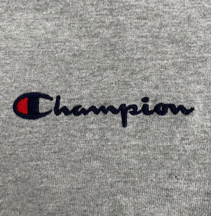 Grey Embroidered Classic Logo Tee - Image 2