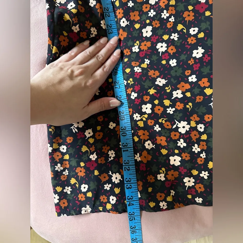 Elodie Floral Slit Midi Skirt Large Spring Summer Office Work Casual - Image 7