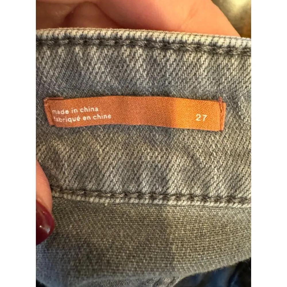 Pilcro Anthropologie Jeans Women 27 Gray Denim Distressed The Borrowed Boyfriend - Image 12