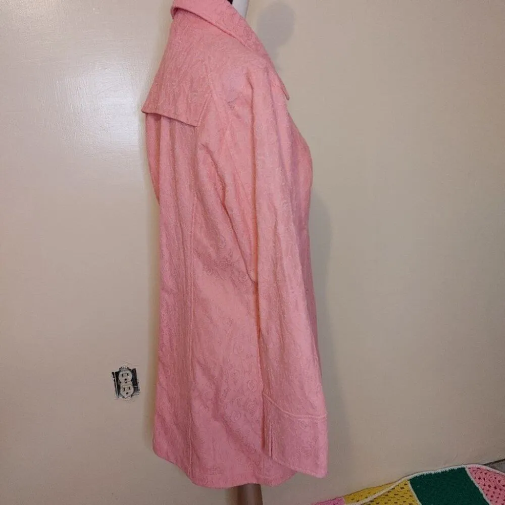 Susan Graver Pink Size Medium M Zipper Light Jacket Spring SG - Image 11
