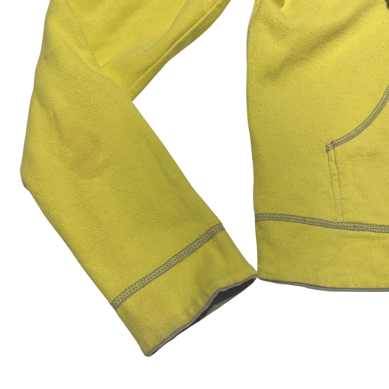 Ecko Unlimited Y2K Reversible‎ Full Zip Hoodie Yellow/Gray Womens Size Small Yellow - Image 9