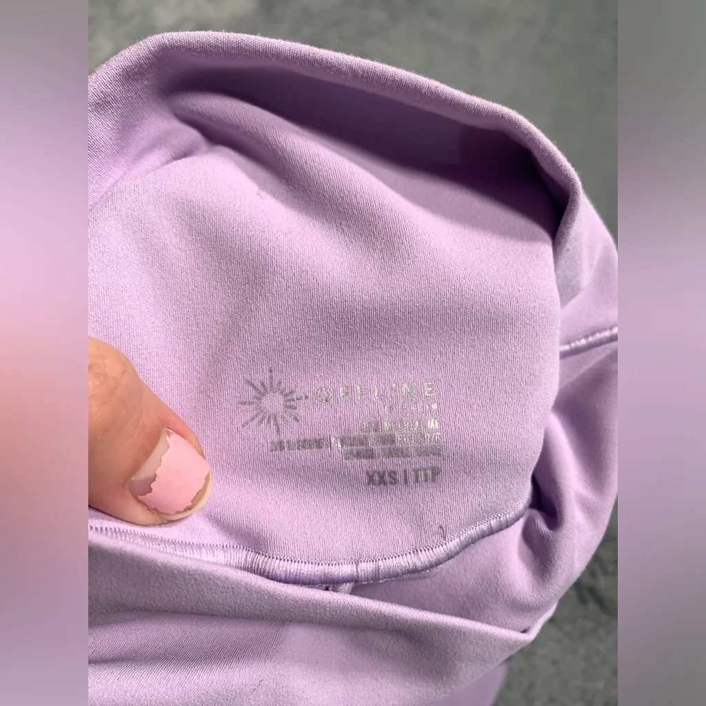 Aerie offline real me 7/8 leggings hi-rise XXS purple - Image 4