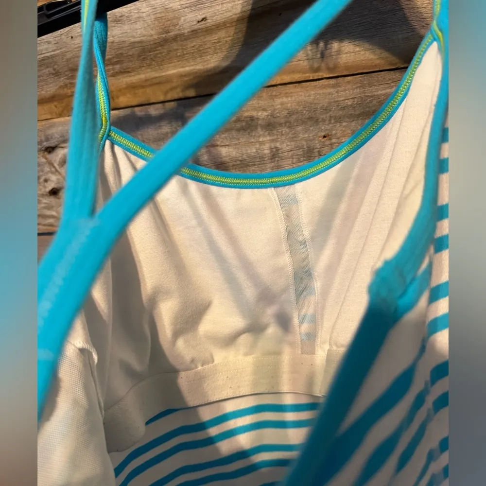 Lululemon- Blue and White Striped Tank Top- size 6 - Image 5