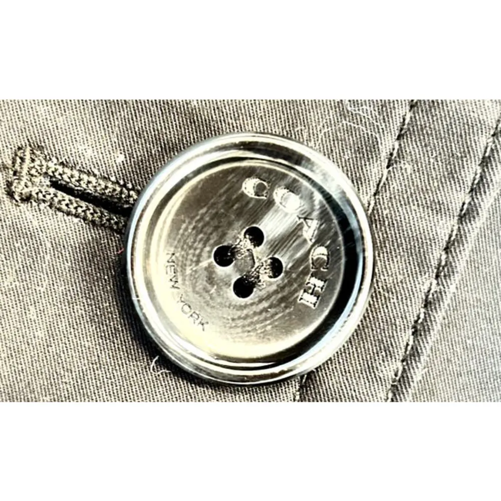 Coach  NEW YORK Mid Length Luxury Black Double Breasted  L/S Trench Coat Size S - Image 2