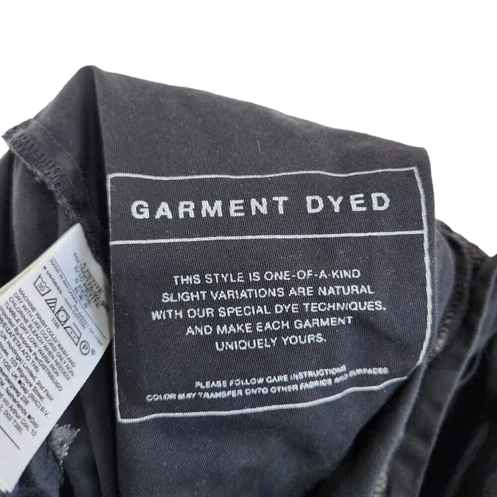 Gap Cotton High Rise Pleated Cargo Pants Trouser Black Size 6 Short Petite - Image 7