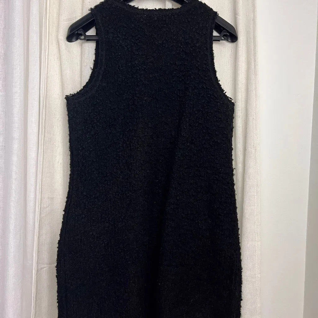 Sanctuary black sleeveless knit sweater vest dress wool blend goth winter Size M - Image 4