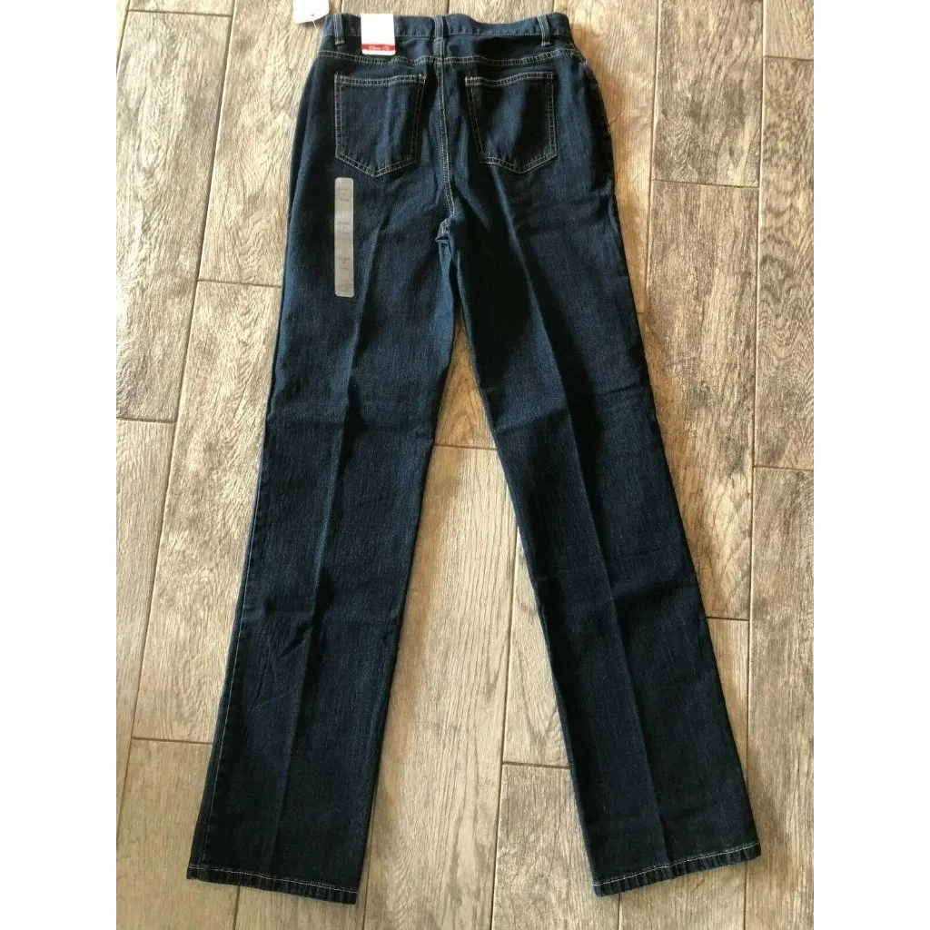 NWT Christopher & Banks Jeans Straight Leg Classic Fit 4L 4 Long Stretch Denim - Image 11