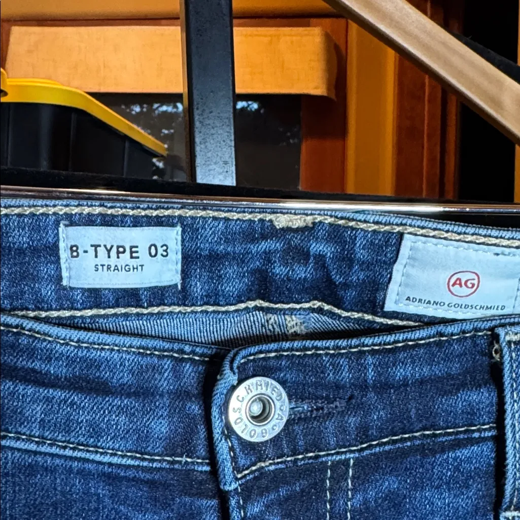 AG Adriano Goldschmied B-Type 03 Straight Leg Jeans – Size 28x30 – Dark Blue - Image 2