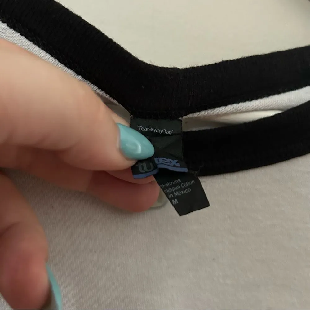 Delta Phi Epsilon Baseball Tee 3/4 Sleeve Pirate Skull Graphic DPhiE Casual - Image 6