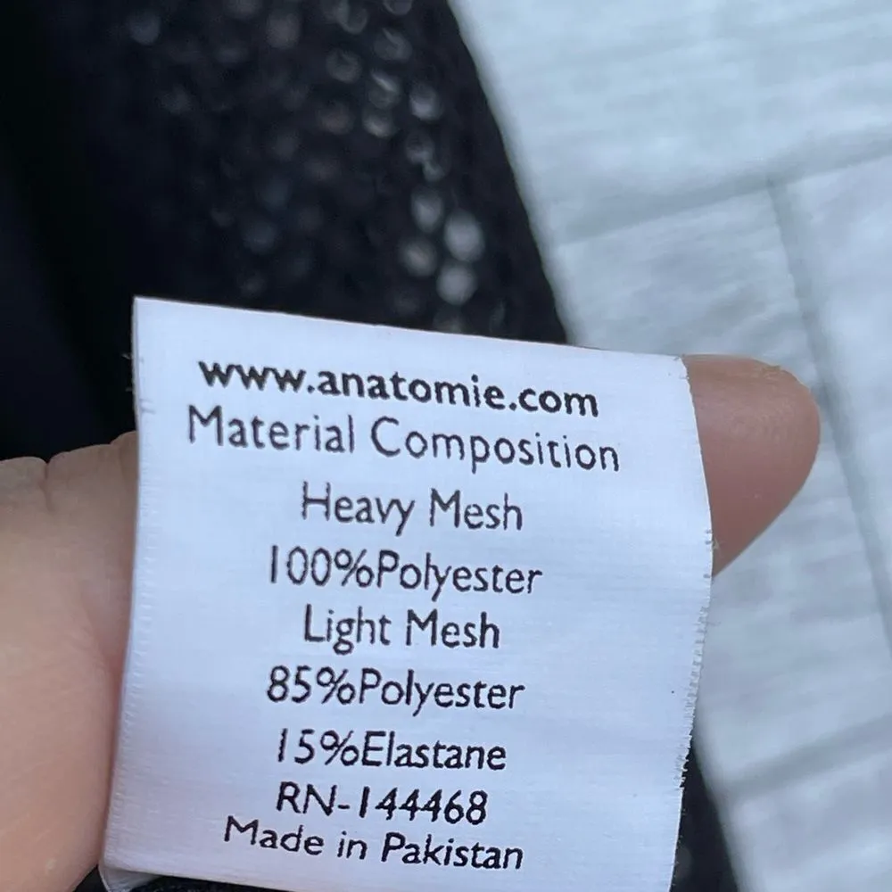 ANATOMIE black mesh motto jacket size large - Image 8