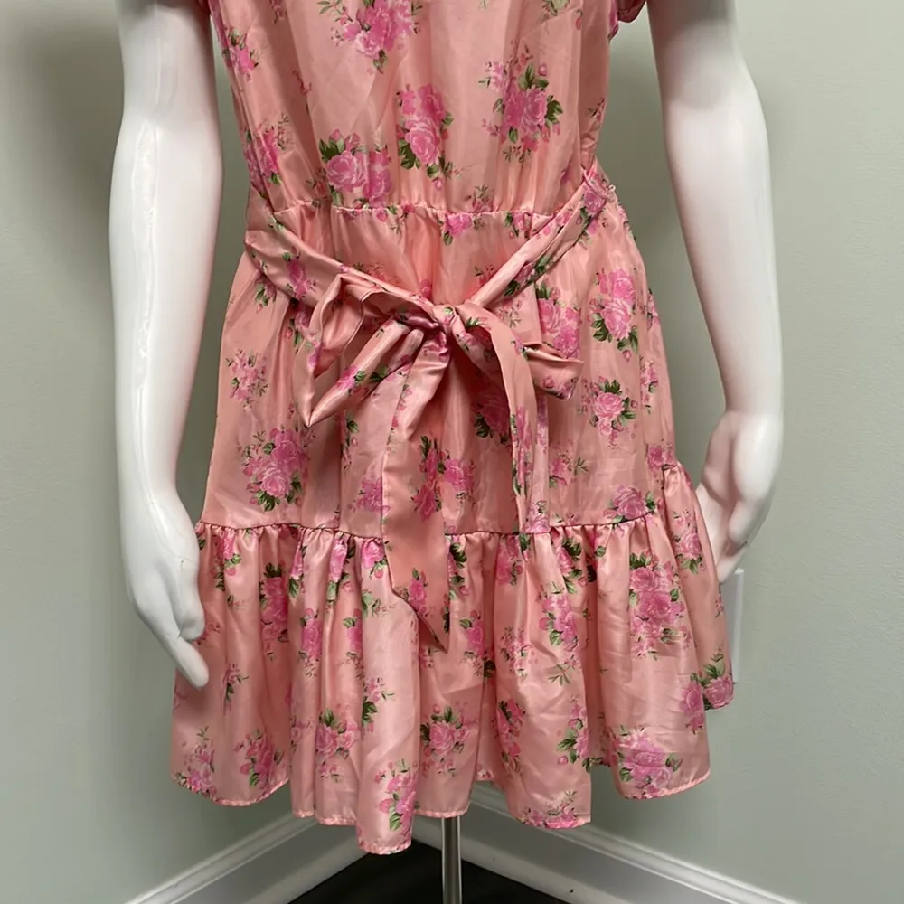 love shack fancy x target Cecile pink ruffle dress size 12 - Image 11