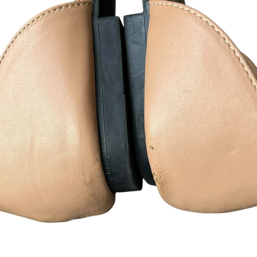 Nanette Lepore Flats Shoes Womens 8.5 Tan Woven Faux Leather Slip On Pointy - Image 10