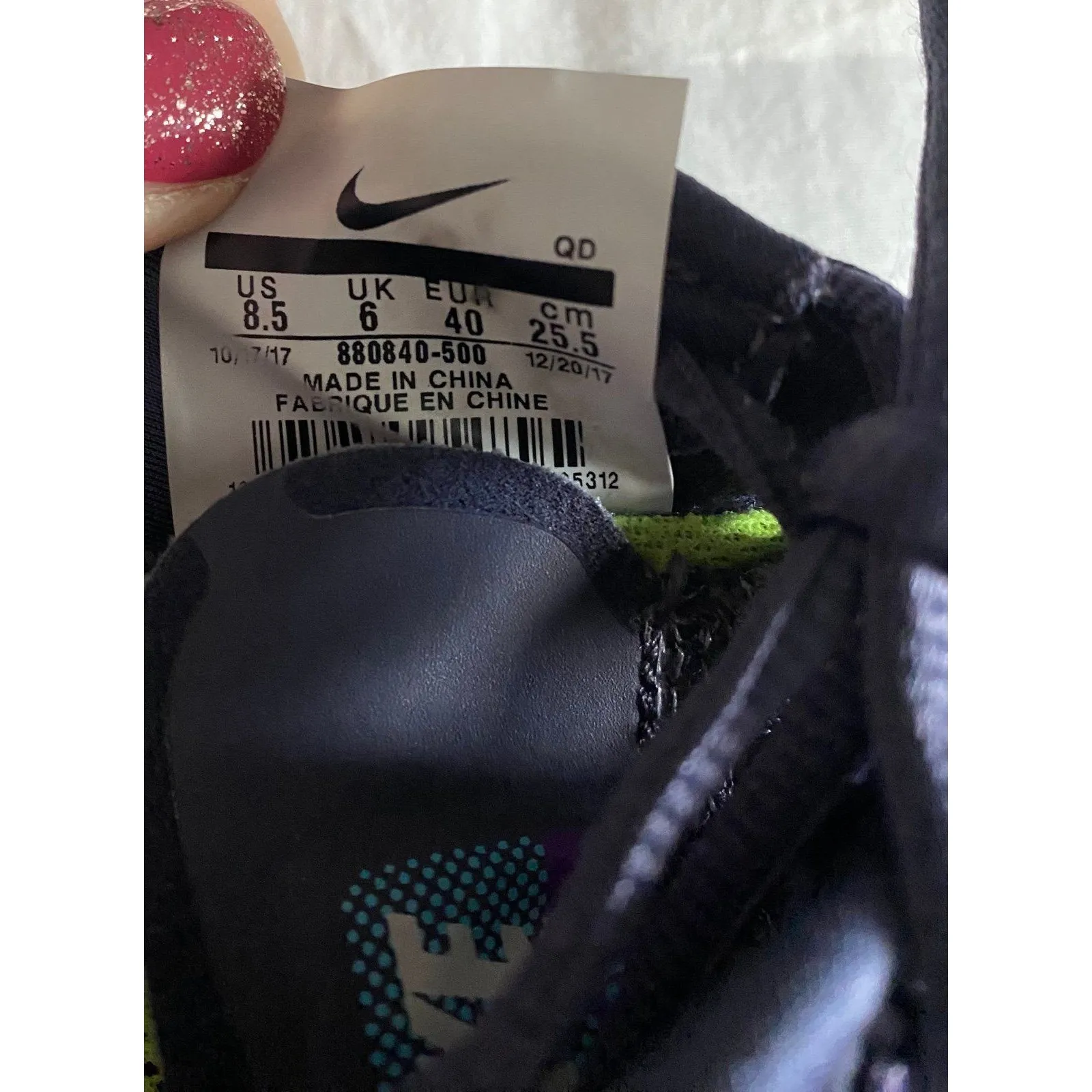 Nike Free RN 2017 Running Shoes Women’s 8.5 – Purple/Grey Lightweight Sneakers - Image 9