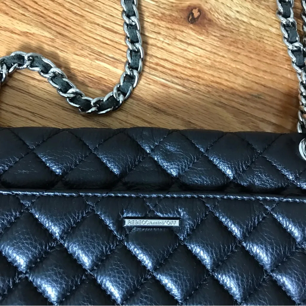 Rebecca Minkoff  Black Quilted Affair Chain Shoulder Bag - Image 6