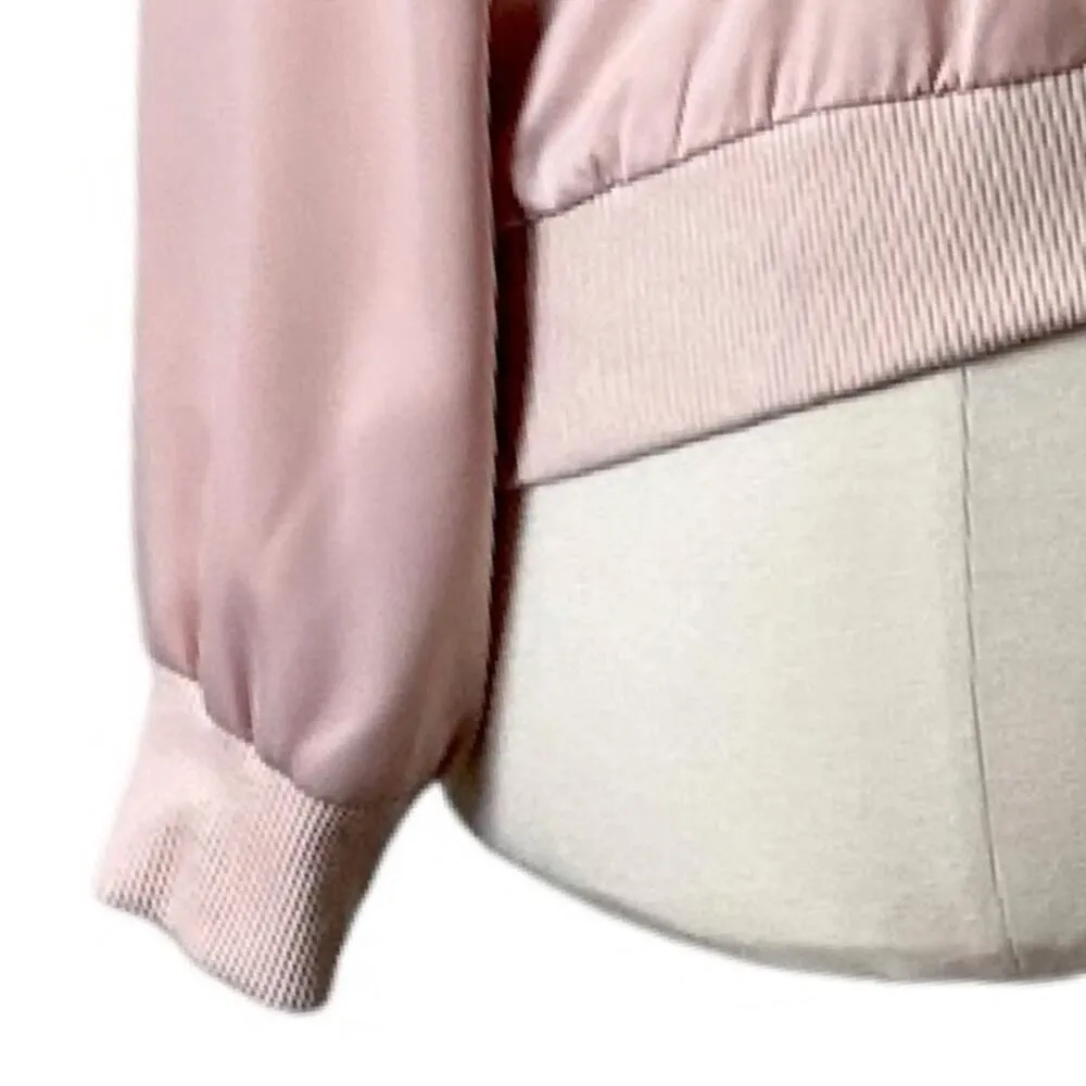 Lane Bryant Jacket Sateen Lace Soft Bomber Blush Pink Black Women’s Size 14/16 - Image 11