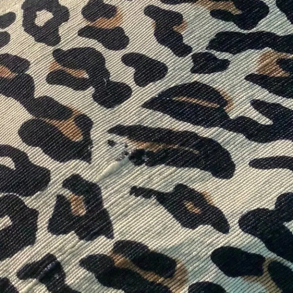 Silk Land Silk Pure Cheetah Print Button Top Size 4 100% Silk Animal Print Sassy Tan - Image 11