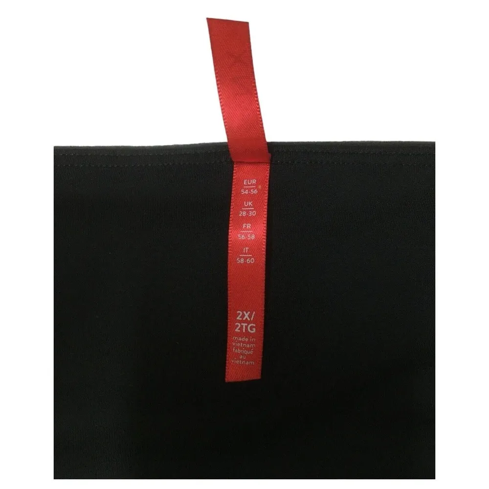 Spanx Pants Womens 2X Velvet Full Length Leggings High Rise Skinny Black Gray - Image 9