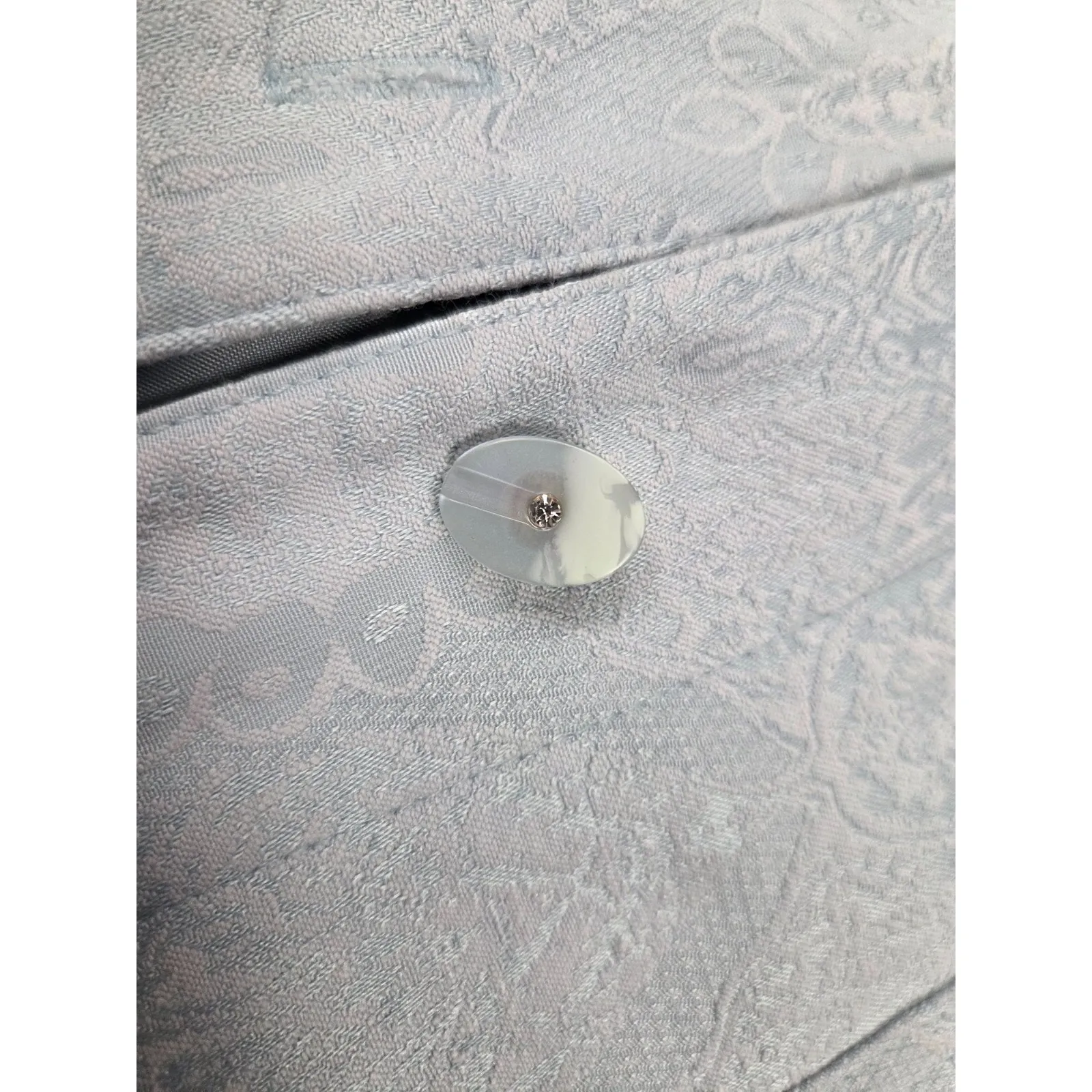 Margaret Frances Soft Light Blue Jacket Patterned Women's Size 10 - Image 3