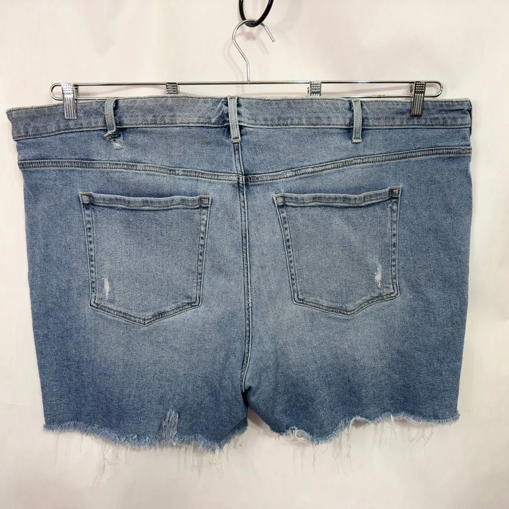 Lane Bryant Plus Size 26 Shorts Mid Rise Girlfriend Denim Blue‎ Stretch 1460 - Image 2
