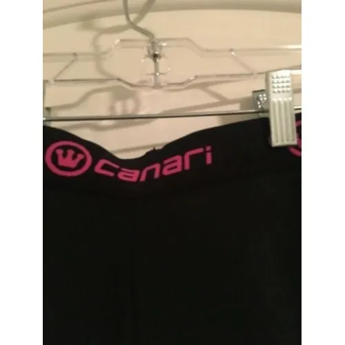 Canari Padded Cycling Bike Shorts Women's Size Large L Compression Black Pink - Image 4