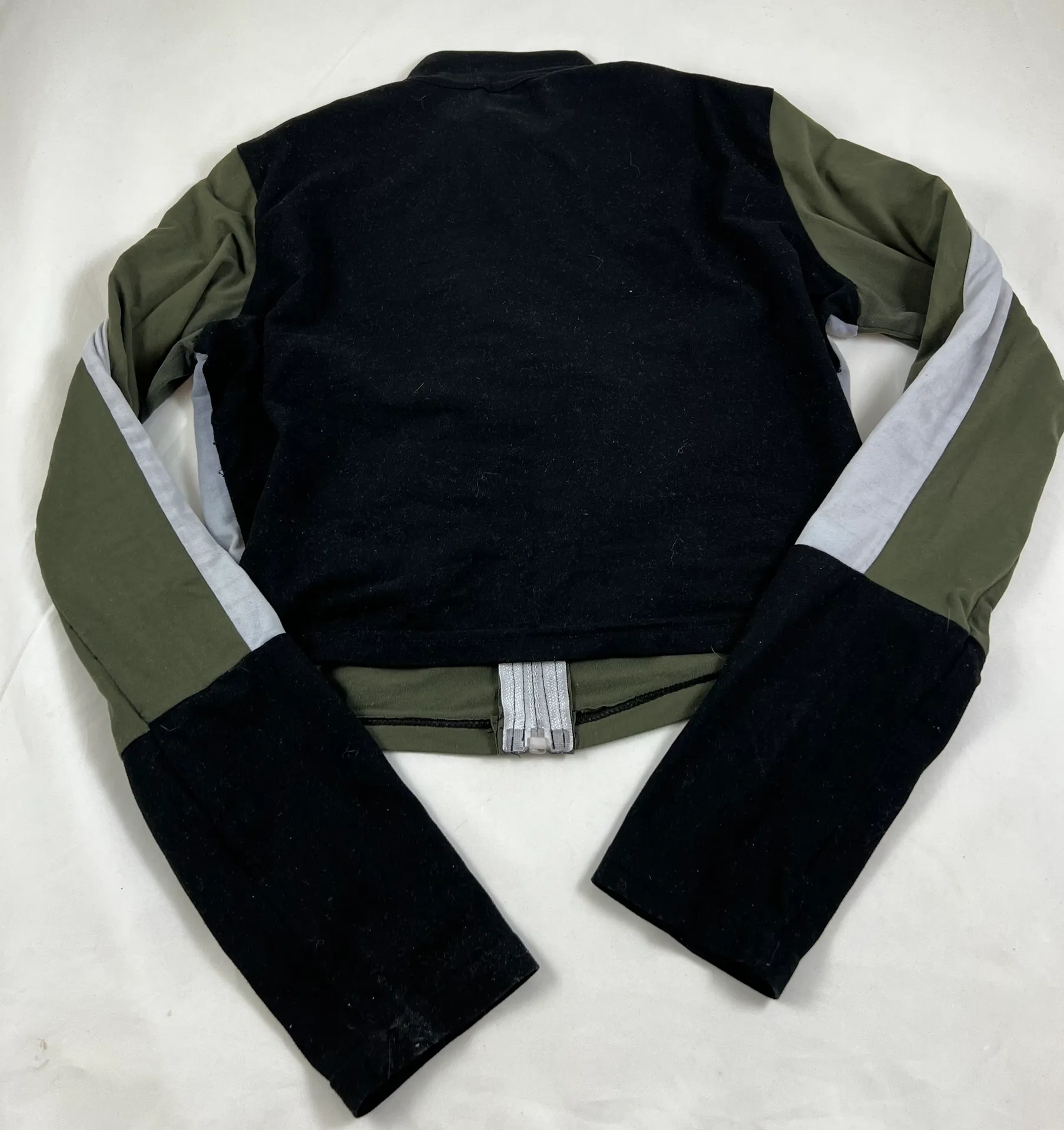 MD green Cropped Cotton Track Jacket Size M - Image 2