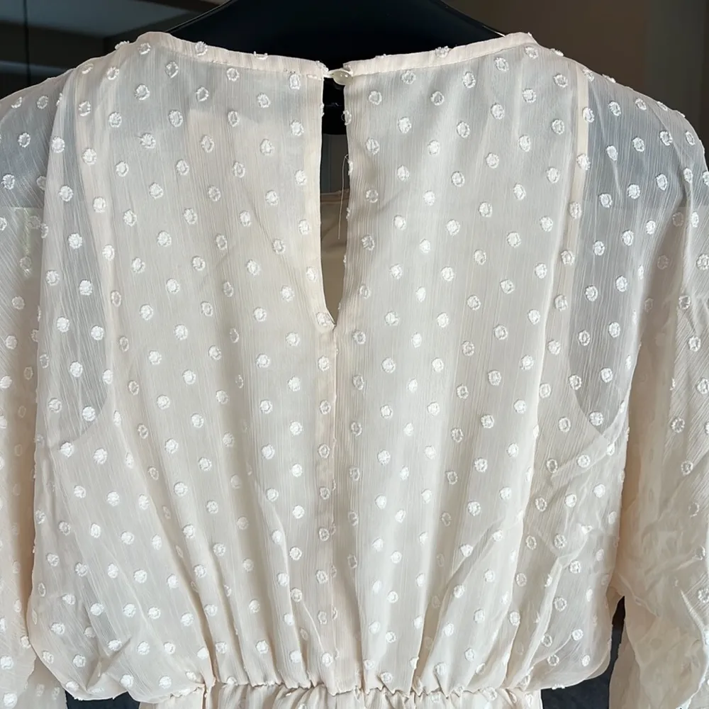 NWT Urban Outfitters Lumiere Mini Dress Long Sleeves Cream Size S - Image 4