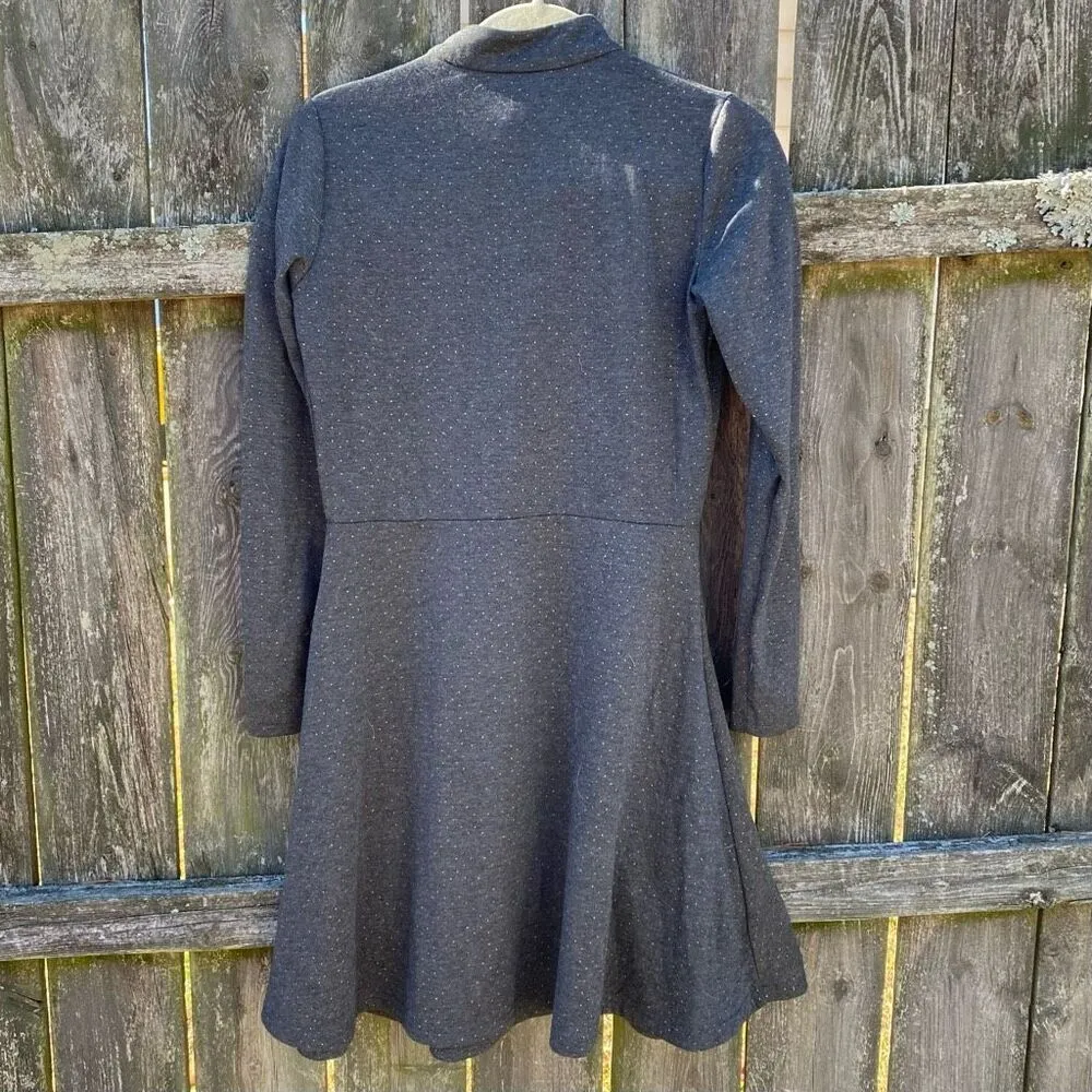 Numph Anthropologie Gray Heart Quarter Zip Sweater Dress | S‎ - Image 5