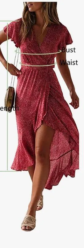 Wrap Dress Red - Image 4