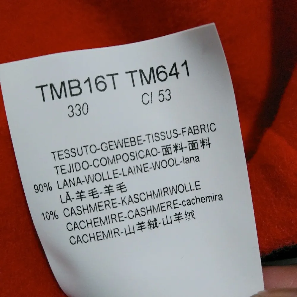 Armani Collezioni Wool cashmere red caban c - Image 6