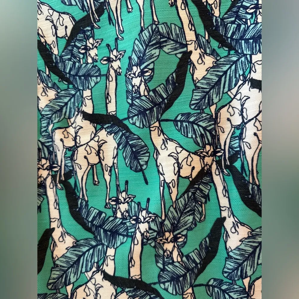 Talbots Giraffe Shift Dress All-Over Animal Print Safari Travel Sleeveless 6 - Image 4